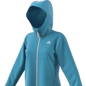 🆕adidas Women's Basic 3-Stripes Rain.RDY Jacket, XS and MD - Hazy Blue, NWT